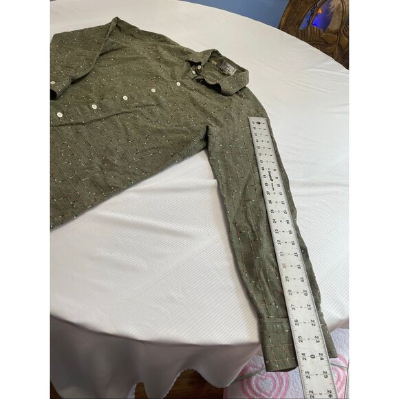 Roland Kosser Vintage Green Button Up Shirt Size 42 cm 16 1/2 - Picture 4 of 7